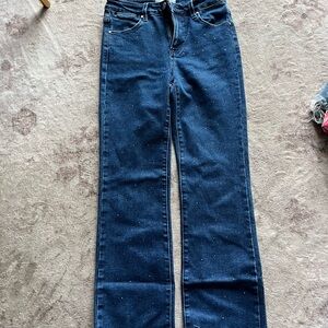 Elegant Dark Blue Flare Jeans